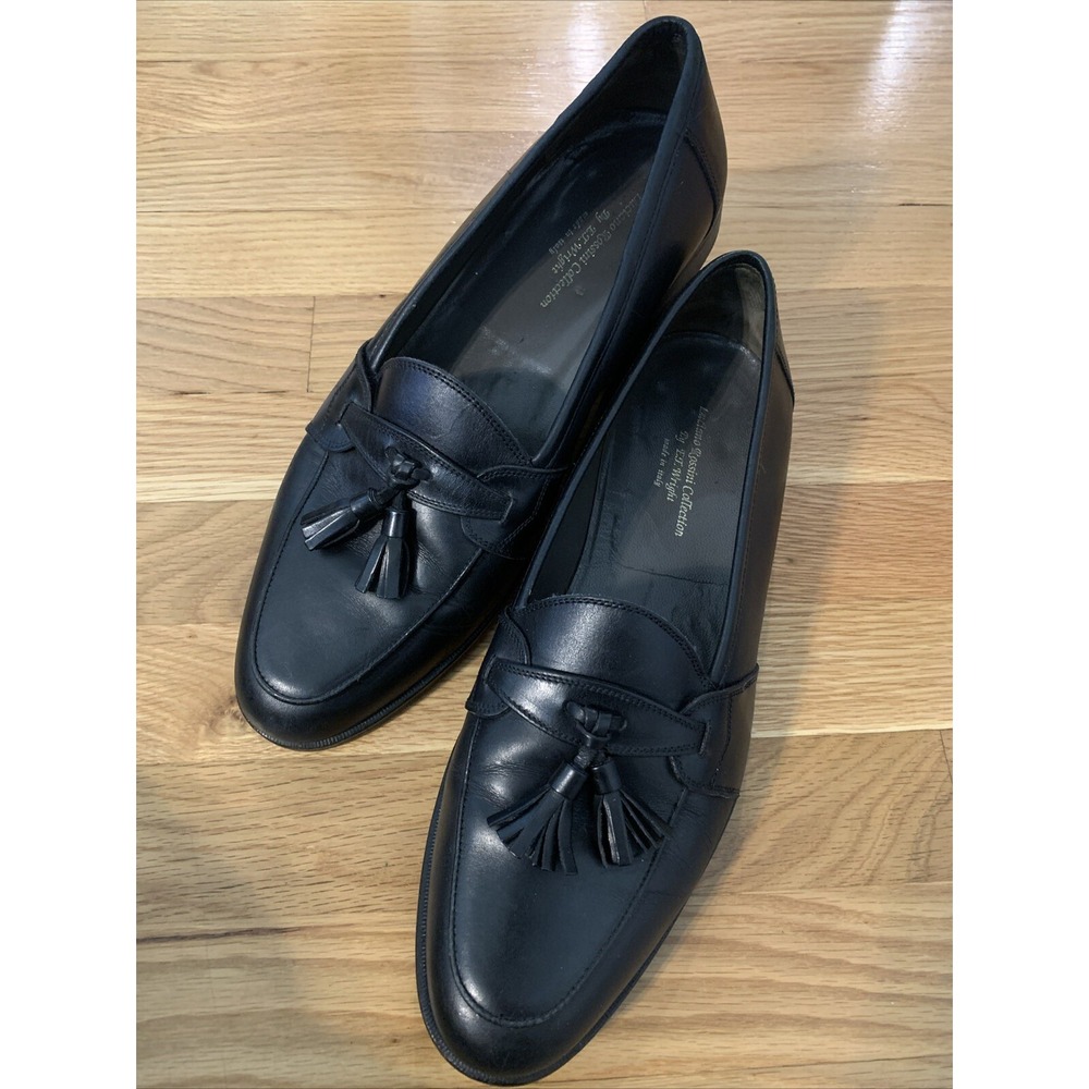 Mens Luciano Rossini Collection ET Wright Slip On Tassel Shoe Italy 11.5 M Black